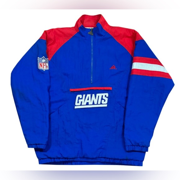 Vintage Apex One New York Giants Pullover Jacket (Size M, Fits Bigger) - Picture 1 of 4
